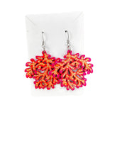 Load image into Gallery viewer, Pink and Orange Hand Painted Sea Coral Earrings
