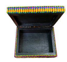 Load image into Gallery viewer, Colorful Hand Painted Rectangular Wooden Jewelry Box
