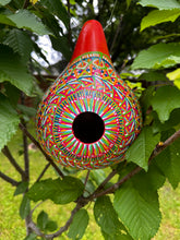 Load image into Gallery viewer, Orange and Yellow Hand Painted Gourd BirdHouse
