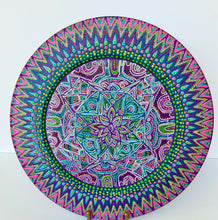 Load image into Gallery viewer, Hand Painted Pink and Green Decorative Plate
