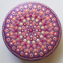 Load image into Gallery viewer, Purple and Pink Hand Painted Jewelry Box
